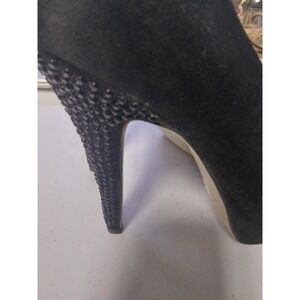 Sexy Stiletto 4 in. Black Beaded Women size 8 Prom Homecoming Party